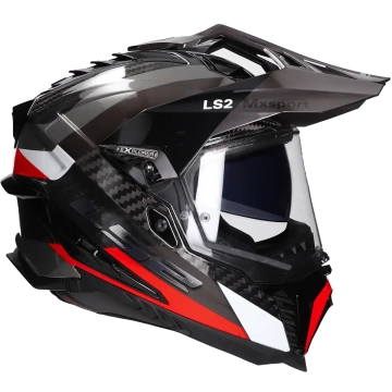LS2 -  Helm Explorer Frontier MX701 titanium / rood