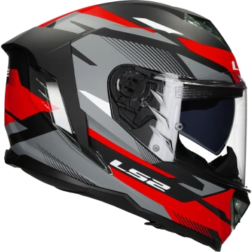 LS2 Helm Storm III Komai FF818 mat zwart / rood