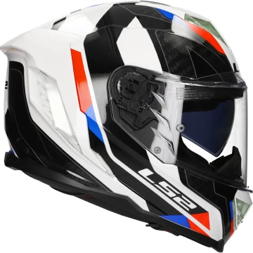 LS2 Helm Storm III Sporty FF818 wit / blauw / rood