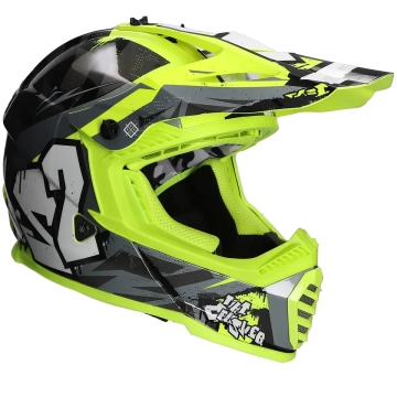 LS2 -  Helm Fast II Mini Crusher MX437 geel