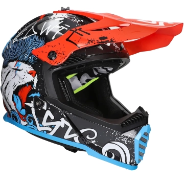 LS2 -  Helm Fast II Mini Starmaw MX437 zwart / rood