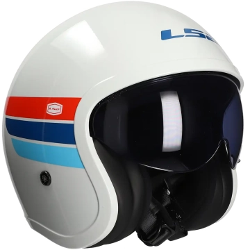 LS2 -  Helm Spitfire II Retro OF599 wit / blauw