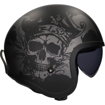 LS2 Helm Spitfire II Willy OF599 mat zwart / grijs