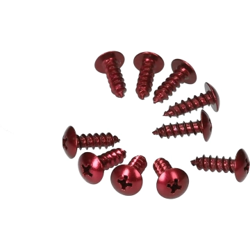Mezoly -  schroefset M5x12mm rood (10 stuks)