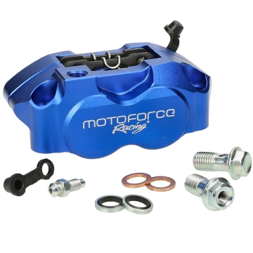 Remklauw Motoforce radiaal 4 zuigers blauw