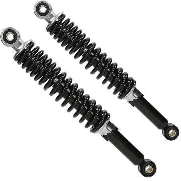 MKX Schokbrekerset 320mm Gilera Citta, Puch Maxi, Tomos zwart/chroom