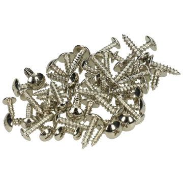 Schroefset 4x12mm / 5x20mm chroom (50 stuks)