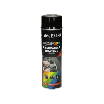 Sprayplast / plastic dip Motip Zwart hoogglans 500ml