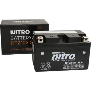 Accu Nitro YTZ10S Gel 12V 8.6AH (onderhoudsvrij)