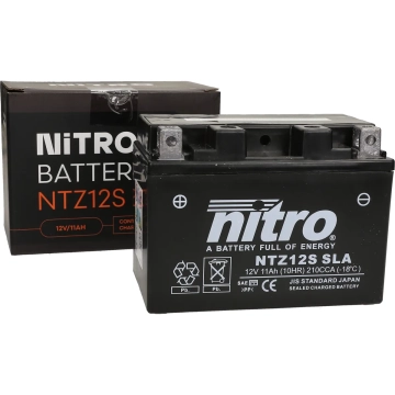 Accu Nitro YTZ12S Gel 12V 11AH (onderhoudsvrij)