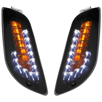 Knipperlichten Power1 - Vespa LX / LXV / S - Voor - LED Smoke - Audi look dagrijverlichting (P1-24VE52)