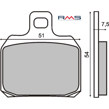 Remblokset RMS O.a. Piaggio Beverly en Derbi GPR (FT3035) (RMS-225100490)