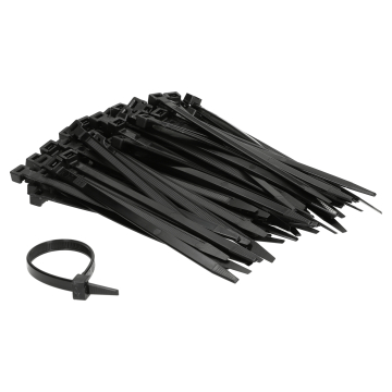 Tiewrap set 7.5 x 180mm zwart  (100 stuks)