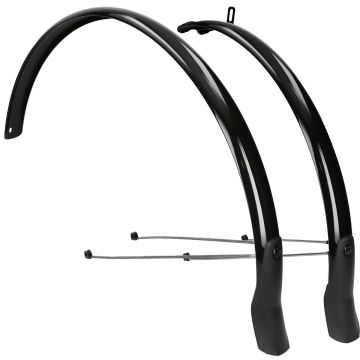 Spatbordset Eurofender Snello 28" x 46 mm zwart