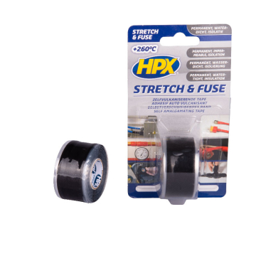 HPX Stretch & Fuse zelfvulkaniserende tape zwart 25mm x 3m