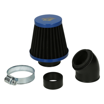 Luchtfilter T4Tune Ø28-35mm zwart/blauw