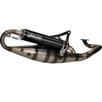 Uitlaat Yasuni R Zwart Minarelli Horizontaal 2 Takt