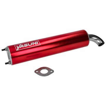 Uitlaatdemper Yasuni R, R/07, C16, C20, C21 rood aluminium