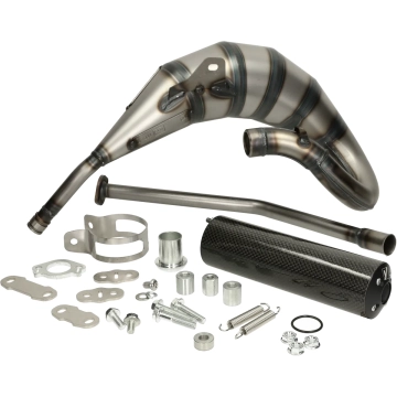 Uitlaat Yasuni Cross HM Max carbon bovenlangs Derbi Senda, DRD 50