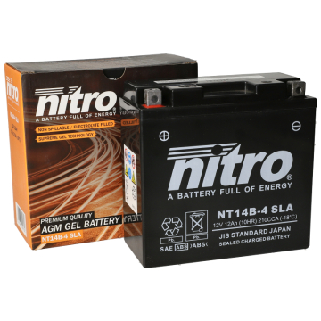 Accu Nitro YT14B-4 Gel 12V 11AH (onderhoudsvrij)