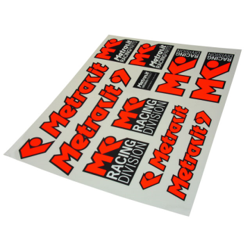 Stickerset Metrakit - Pro Race - Fluor Oranje - 18 delig - 44 x 34 cm - 2 Vellen (MK-98027022)