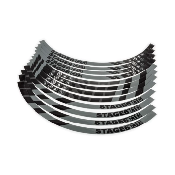 Velgrand stickerset Stage6 10 inch grijs / zwart