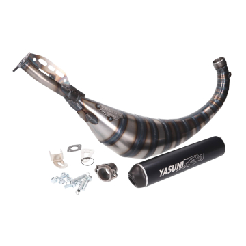 Uitlaat Yasuni R4 Max Bigbore zwart Derbi 50cc 2 Takt