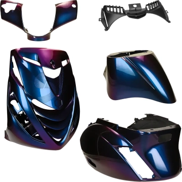 Mezoly - Kappenset Piaggio Zip SP glans Cameleon blauw paars