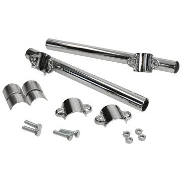 Stuur Supertec clip-on 28 – 30mm chroom (Montage op voorvork poten)