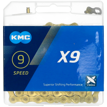 KMC - Ketting KMC X9 1/2x11/128 gold