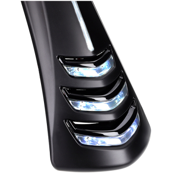 Mezoly -  claxonneus + led verlichting Vespa Sprint smoke mat zwart