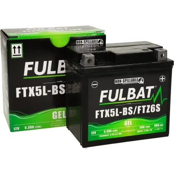 Fulbat - Accu  YTX5L-BS Gel 12V 5Ah onderhoudsvrij