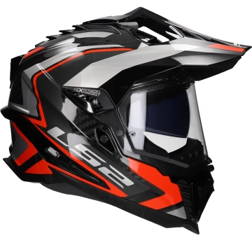 LS2 -  Helm Explorer Frontier Carbon zwart / rood