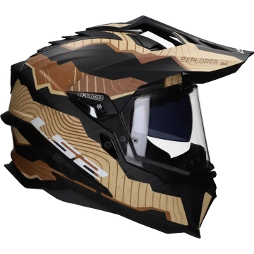 LS2 -  Helm Explorer Trick MX701 Carbon mat zwart / bruin