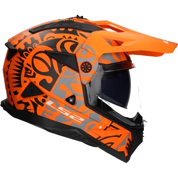 LS2 -  Helm Pioneer II Rangi MX702 mat oranje