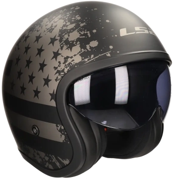 LS2 -  Helm Spitfire II Black Flag OF599 mat zwart