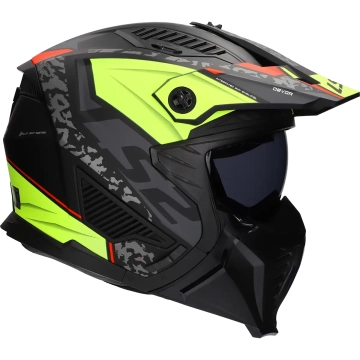 LS2 -  Helm ifter Devor OF606 mat zwart / fluor geel