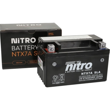 Accu Nitro YTX7A-BS Gel 12V 6AH (onderhoudsvrij)