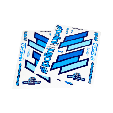Stickerset Polini 34 x 48cm blauw (2 Delig) (POL-225.030)
