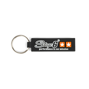 Sleutelhanger Stage6 zwart rubber