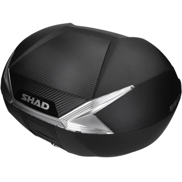 Topkoffer Shad SH47 inclusief slede 47 liter zwart/carbon witte reflector
