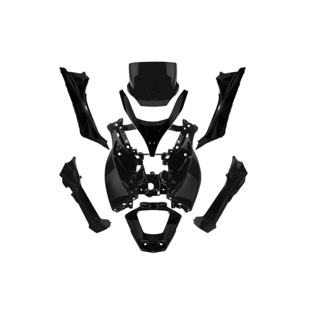 TNT - Kappenset 8 delig glans zwart Piaggio MP3 2008-2013 main product photo