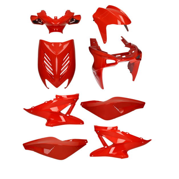MKX - Kappenset 8 delig Yamaha Aerox, MBK Nitro rood main product photo
