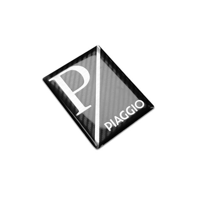 Plak embleem 3D Vespa carbonlook / geborsteld staal main product photo