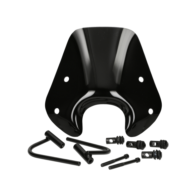 Windscherm laag Piaggio Zip 2000 hoogglans zwart main product photo
