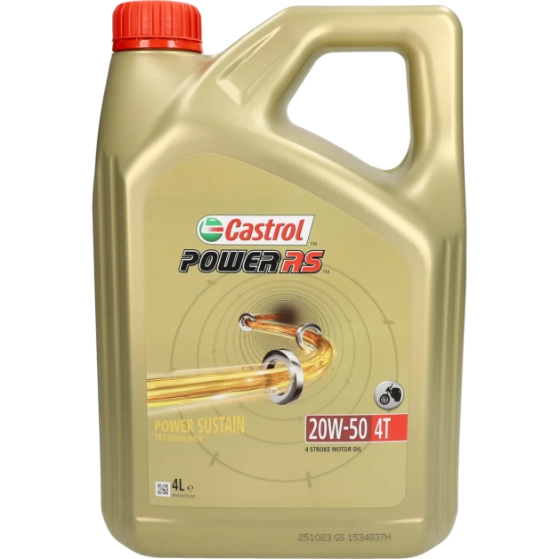 Castrol - Power RS 4T 20W50 olie 4 liter main product photo