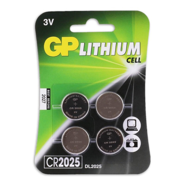 GP - CR2025 lithium knoopcellen 3V 4PK main product photo