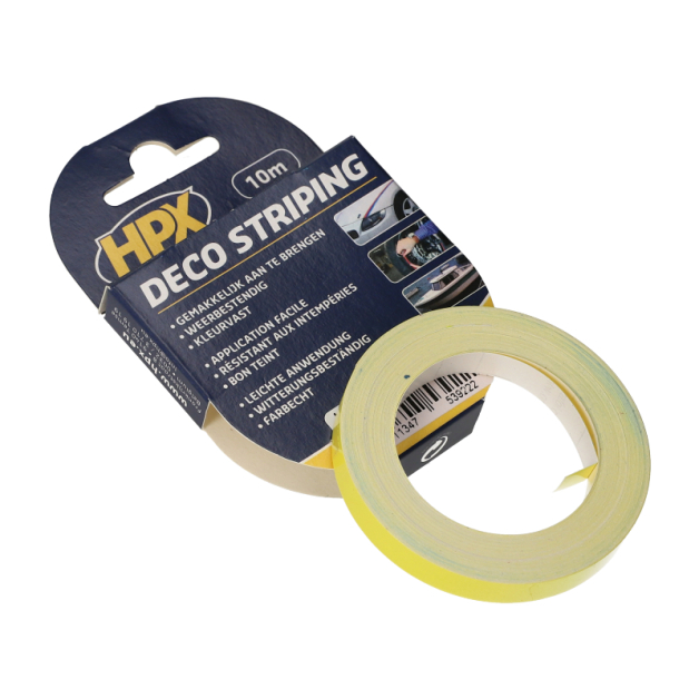 HPX - Velgstriping HPX Solidline 9mm x 10m geel main product photo