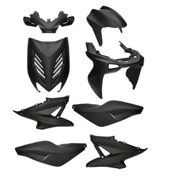 MKX - Kappenset 8 delig Yamaha Aerox, MBK Nitro mat zwart main product photo