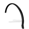 Achterspatbord Eurofender Snello 28" x 51 mm mat zwart